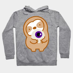 Cute Halloween Purple Eyeball Sloth Hoodie